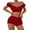 Wine, variant on FhsagQ Plus Size Lingerie for Women Crotchless Women Lingerie Set with Garter Belt Teddy Bodysuit Mini Chemise Nightwear Lingerie Sets Womens Lingerie Set with Garter Belt and Stockings Purple L