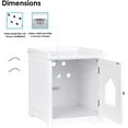 thumbnail image 3 of PAWLAND Decorative Cat House,Cat Home, Indoor Pet Crate - Litter Box Enclosure White, 3 of 6