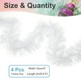 thumbnail image 2 of Uxcell 6.6Ft Feather Boa, 4Pcs Artificial Fluffy Feather Boas Party Decorations for DIY Crafts, Wedding Costume, Christmas, Concert, Halloween, Home Decor, White, 2 of 7