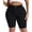 Black-963, variant on Women Plus Size Jean Shorts Stretchy High Waisted 10" Inseam Knee Length Denim Bermuda Shorts Black 16W