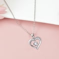 thumbnail image 4 of Women Jewelry Gift 18k White Gold Plated CZ Diamond Love Heart Pendant Necklace, 4 of 7