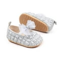thumbnail image 2 of Otqutp Baby Girls Leather Shoes Mary Jane𝘀 Soft-Soled First Walkers Slip On Princess Dress Shoes Lightweight Glitter Flats, 2 of 7