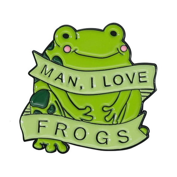 HONCLL Cute Frog Lover Gift Man I LoveFrogs Enamel Brooch Pin Animal Themed Jewelry