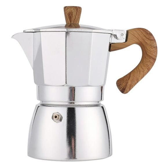 simhoa Mocha Coffee Maker Portable Aluminum Percolator Home Office Mocha Pot Espresso Maker Easily Wash Clean 300ml