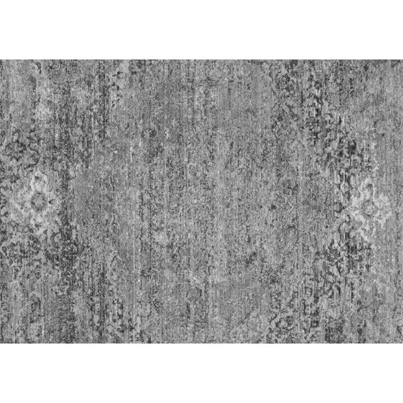 Ahgly Company Indoor Rectangle Abstract Gray Contemporary Area Rugs, 5' x 7'