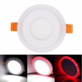 thumbnail image 1 of 6W Double Couleur rgb LED Plafonnier Encastré Panneau Rond vers le Bas Lumière, 1 of 4