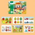 thumbnail image 6 of Quiet Book for Early Learning - Interactive Pasting with Alphabet & Numbers, Animal Habitat Patterns, Ring-Bound Paper Book, 250 g, 6 of 6