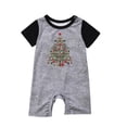 thumbnail image 2 of Miqool Mens Christmas Pajama Sets 2 Piece Holiday Outfits Printed Raglan Shorts Tee and Plaid Shorts Soft Stretch Outfits Matching Family Sleepwear, 2 of 6