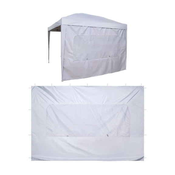 Canopy Sidewalls 10x10, Tent Side Walls for Pop Up Canopy, Waterproof Sun Protection, Outdoor Event & Camping, Vendor Booth (1 Pack, White)