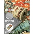 thumbnail image 6 of Wonnitar Boho Tribal Area Rug 5'x7' Large Washable Living Bedroom Rug Distressed Oriental Non-Slip Non-Shedding Print Floor Carpet for Dining Room Home,Rust, 6 of 10