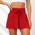 thumbnail image 4 of WAYUTE Shorts for Women High Waisted Yoga Running Gym Athletic Solid Color Workout Shorts with Pockets Durable for Summer Daily Wear, 4 of 6