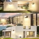 thumbnail image 3 of Black LED Outdoor Wall Light with 350 Rotating LED Panel 3000K Warm White Waterproof Outdoor Floodlight IP65 [Energy Class F], 3 of 3