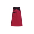 thumbnail image 2 of Matsuzay Delantal de Chef para hombre y mujer, 2 piezas, con 2 bolsillos, delantales de cocina para barbacoa, babero, tareas domésticas, Suministros de limpieza para el hogar borde negro rojo, 2 of 6