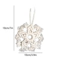 thumbnail image 3 of Last Chance Qaailabf Christmas Hand Woven Small Christmas Tree Christmas Circle Snowflake Decoration Small Pendant Hanging Wall Mounted, 3 of 6
