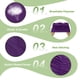 thumbnail image 3 of Gorra de natación de tela Uxcell, gorra de natación de poliéster elástica para mujeres, hombres y adultos con cabello largo, púrpura, 3 of 6