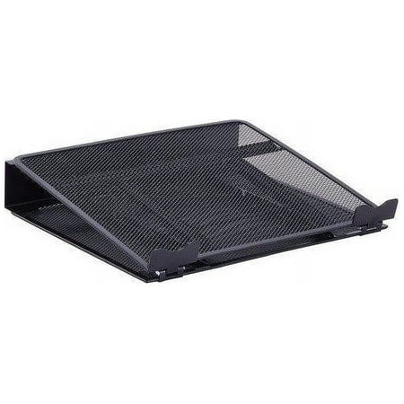 UPC: 0035255806206 | Lorell Mesh Laptop Stand 3.5 Height x 13 Width x 11.5 Depth – Desktop – Steel Metal – Black