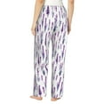 thumbnail image 3 of Naloa Lavender Flowers Print Women’s Ultra-Soft Comfy Pajama Lounge Pants with Pockets & Drawstring, 3 of 8