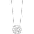 thumbnail image 2 of 14K White Gold 14Kw Large Family Monogram Necklace Made In United States xna570w, 2 of 5