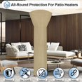 thumbnail image 4 of Housses Imperméables pour Chauffage de Patio Extérieur avec Fermeture Éclair et Sac de Rangement, Housse de Chauffage Robuste au Propane Antipoussière, Résistante aux UV et Coupe-Vent pour Chauffage sur Pied, 2 Paquets-89hx33dx19b Pouces Camel, 4 of 7