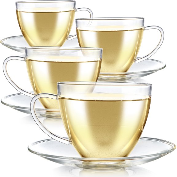 Teabloom ROYAL TEACUP AND SAUCER SET - SET OF FOUR-12 OZ