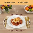 thumbnail image 4 of Red Texas Star Rustic Round 15 Inch Placemats Set of 6, Farmhouse Berry Brown Wooden HeatResistant Non Slip Place Mats for Dining Table, Wipeable Braided Kitchen Table Mats for Housewarming, 4 of 9