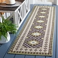 thumbnail image 3 of SAFAVIEH Outdoor VER099-0624 Veranda Chocolate / Green Rug, 3 of 10