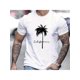 thumbnail image 1 of Men's Beige California Coconut Tree Graphic T-Shirt - Casual, Breathable Polyester, Regular Fit, Short Sleeve with Round Neckline - Machine Washable, All-Season Wear, Coconut Tree Shirt, 1 of 5