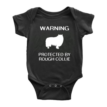 

Warning: Protected by A Rough Collie Dog Funny Baby Rompers Baby Clothes (Black 12-18 Months)