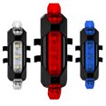 thumbnail image 2 of Accesorios para bicicletas, Luz de bicicleta recargable USB Juego de luces de bicicleta para scooter delantero y trasero Luz LED 4 modos Lámpara de advertencia de seguridad intermitente para bicicleta Rojo Verde, 2 of 5