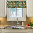 thumbnail image 2 of Yayeee Kitchen Valance Rod Pocket 54" x 18" Living Room Window Curtain, Orange Tree Pattern, 2 of 6