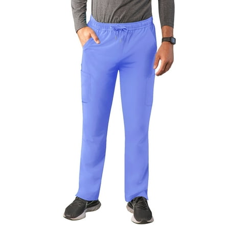 

Adar Addition Scrubs For Men - Slim Leg Cargo Drawstring Scrub Pants