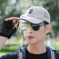 thumbnail image 4 of Gumesh Adults Mesh Baseball Cap Fishing Beach Hats with Solar Fan, Sun Protection Hat with Cooling Fan for Men, Adjustable, Spring Summer(White), 4 of 6