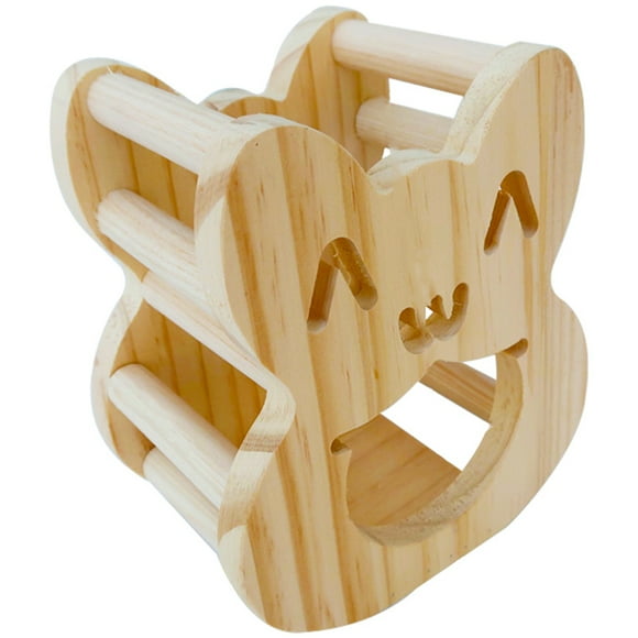 Rabbit Hay Feeder Rack Cartoon Shaped Wooden Hay Rack Feeder Bunny Hay Manger