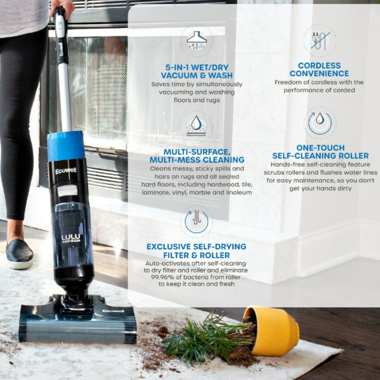ECOWELL Lulu Quick Clean P04 Cordless Multi-Surface Wet Dry Vacuum