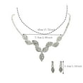 thumbnail image 2 of KDSJSXW Necklaces for Women Silver Fashion Geometric Suit Necklace 2 Piece Set Bridal Wedding Party Dress Dinner Wedding Dress Accessory Set Chain Silver Necklace Set (Silver,One Size), 2 of 6