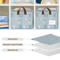 thumbnail image 4 of Yayeee Foldable Storage Basket for Shelves with Handles Waterproof Cloth Bins, Blue Rabbits, 4 of 7