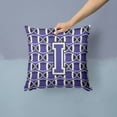 thumbnail image 2 of Letter I Football Purple and White Fabric Decorative Pillow, 2 of 4