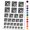 Black, variant on Arabesque Floral Corner Pattern Tile Water Resistant Temporary Tattoo Set Fake Body Art Collection - Black