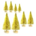 thumbnail image 1 of 8 adornos de pino en miniatura para escritorio, 4 tamaños, mini árbol de Navidad artificial Amarillo, 1 of 9