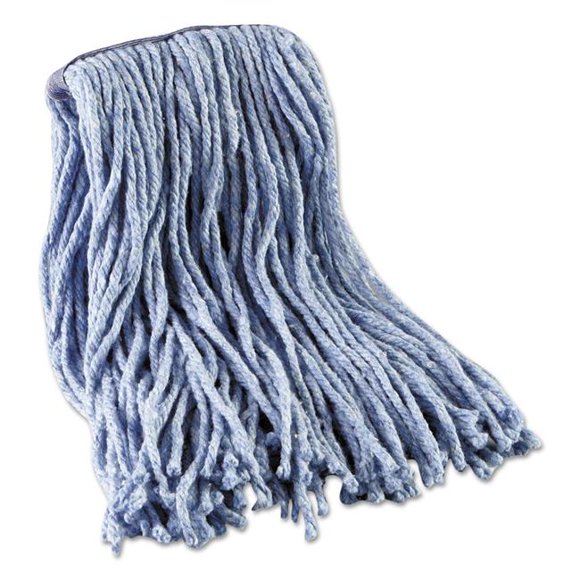 O Dell BWK2016B No. 16. Cut-End Mop Head, Standard Head, Cotton & Synthetic Fiber, Blue - 12 oz