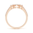 thumbnail image 2 of ANGARA Natural 0.08 Ct. Diamond Halo Engagement Ring in 14K Rose Gold for Women (Ring Size: 11.5), 2 of 8
