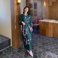 thumbnail image 4 of Camisón de mujer de primavera y verano de satén de seda fina de hielo de estilo nacional atmosférico de lujo con cordones, ropa de casa 2669, 4 of 6