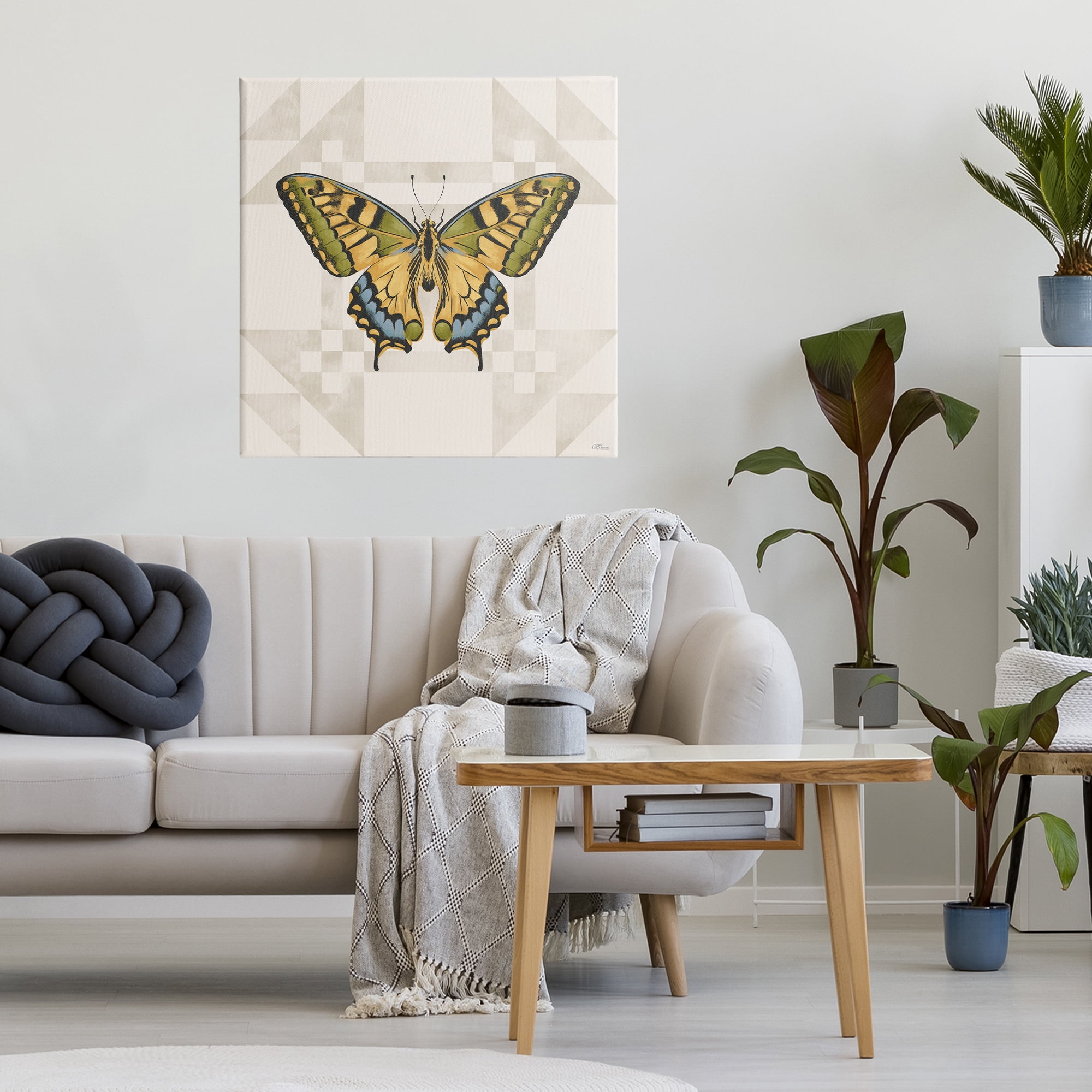 Stupell Industries Green Swallowtail Butterfly Canvas Wall Art, design by Cat Thurman Designs