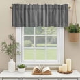 thumbnail image 3 of Grey Lines Window Valance Curtain Stripe Rod Pocket Short Curtain for Living Room, Bedroom & Kitchen Window Decor 42x12in, 3 of 8