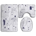 thumbnail image 1 of Juego de Alfombras de Baño ABPHQTO 3 Piezas Estilo Vintage, 1 of 2