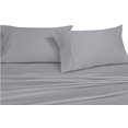 thumbnail image 2 of Royal Hotel Bedding Top-Split-King: Adjustable King Split Bed Sheets, Solid Gray 550-Thread-Count 4PC Bed Sheet Set 100-Percent Combed Cotton, Sateen Solid, Deep Pocket, 2 of 2