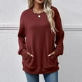thumbnail image 2 of Women's Clothing, Oversized Sweatshirts for Women Trendy Fleece Crewneck Sweatshirt Casual Loose Pullover Tops Comfy Fall Outfits 2025, 2 of 3