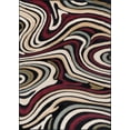 thumbnail image 3 of Contemporary 5x7 Area Rug (5' x 7') Abstract Black, Red Living Room Easy to Clean, 3 of 9