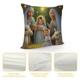 thumbnail image 4 of GOSMITH  Holiday Christmas Nativity Throw Pillow Covers Starry Night Holy Manger Scene Cow Sheep Donkey Cushion Case for Couch, Bed Or Sofa Pillows Case, 4 of 5