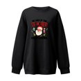 thumbnail image 1 of Gibobby Sudaderas de Navidad Mujer Suéter de mujer sin sombrero informal con estampado y de Papá Noel con navideñas (Negro, XL), 1 of 4